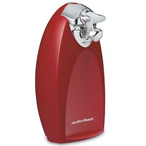 Hamilton Beach Red Classic Chrome Extra Tall Electric Self Shut Off Can Opener